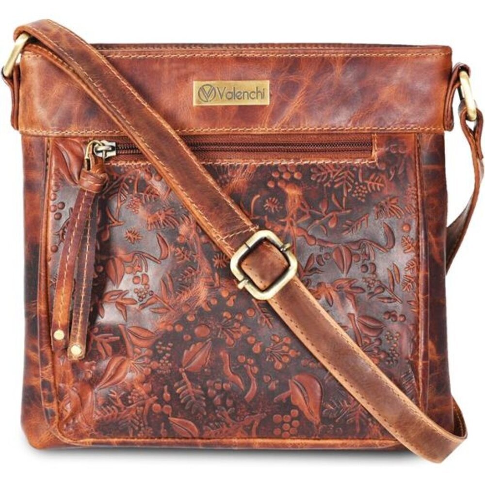 Genuine Leather Crossbody Bag for Women Adjustable